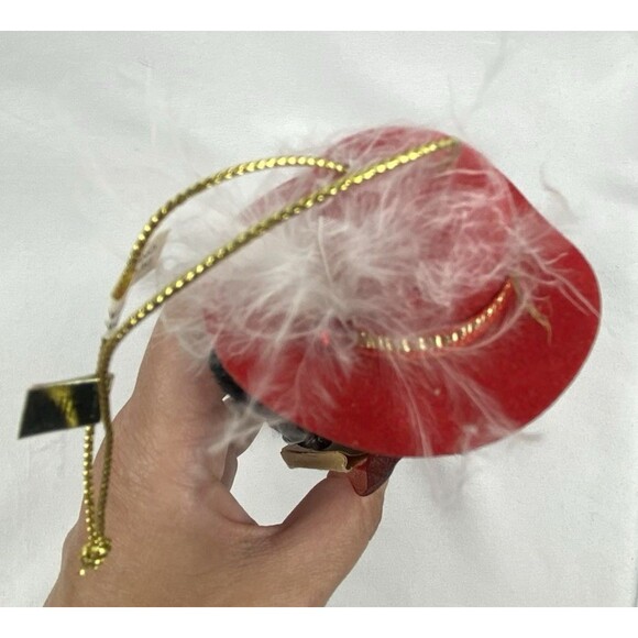 Bloomingdales Woman Fancy Shopper Big Brown Bag Glass Christmas Ornament 8" - Picture 6 of 9